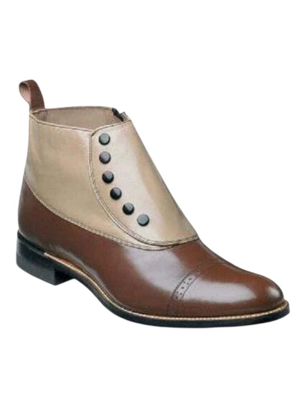 Stacy Adams Madison Spectator Spat Cap Toe Size 10.5